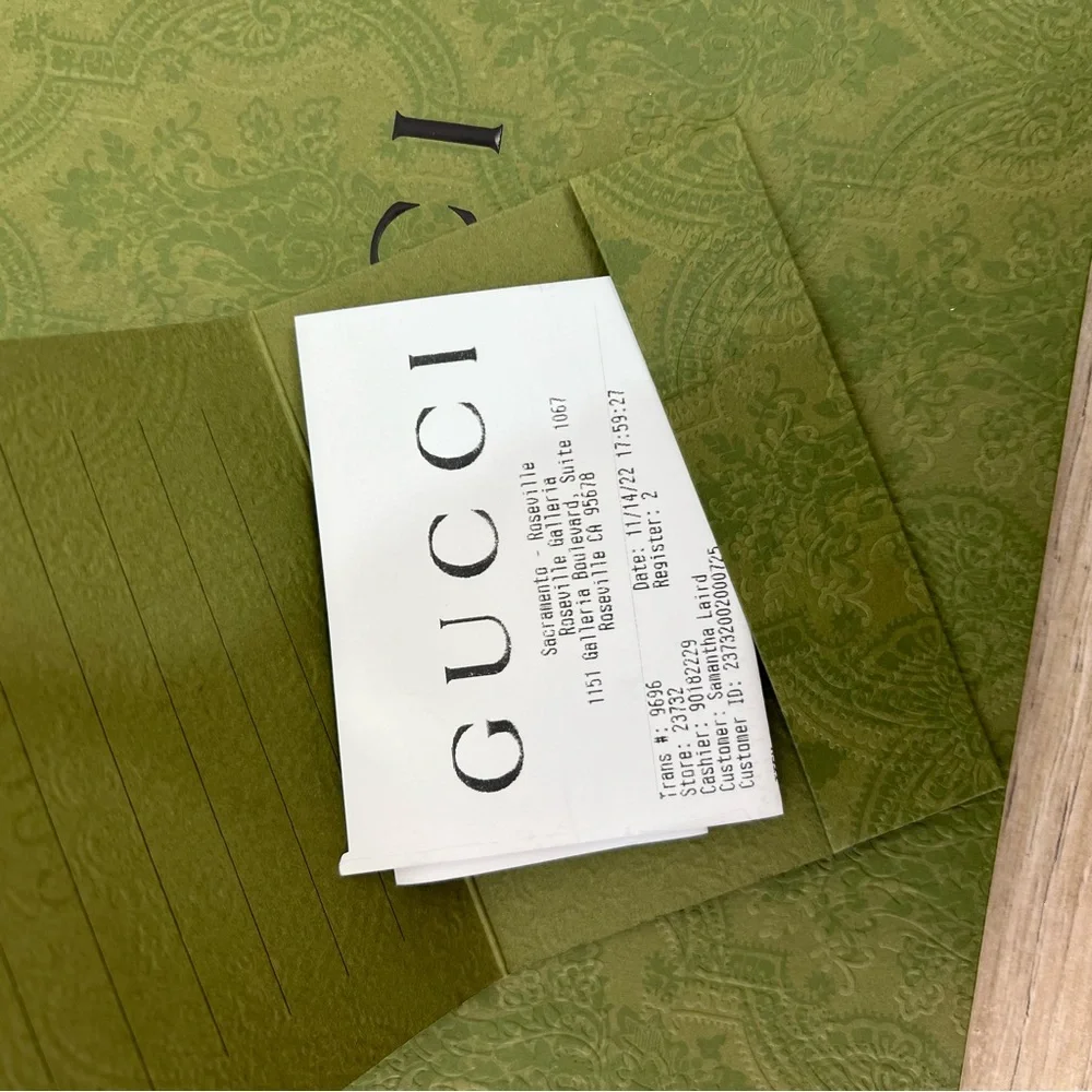 Gucci Authentic Black GG Marmont Thin Belt